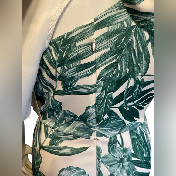 Alexia Admor Tropical Leaf One Shoulder Sheath Midi Dress Women’s Size M NWT - Picture 7 of 13